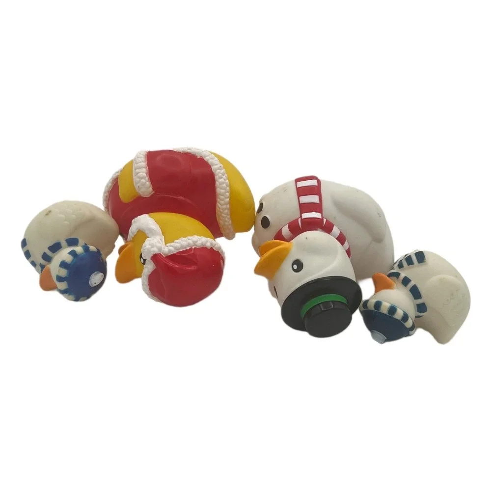 Infantino Christmas Rubber‎ Duck Lot Santa Snowman & Winter Ducks Bath Toy Decor